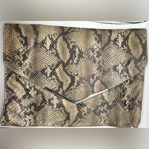 snake print clutch